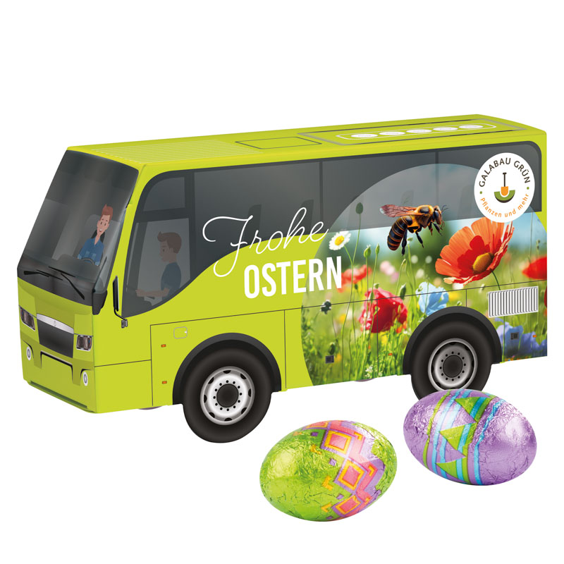 3D-Präsent Bus, Klett Schoko-Ostereier