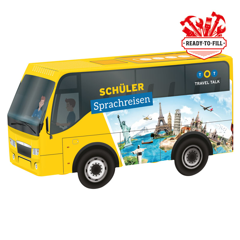3D-Präsent Bus, kundengestelltes Füllgut