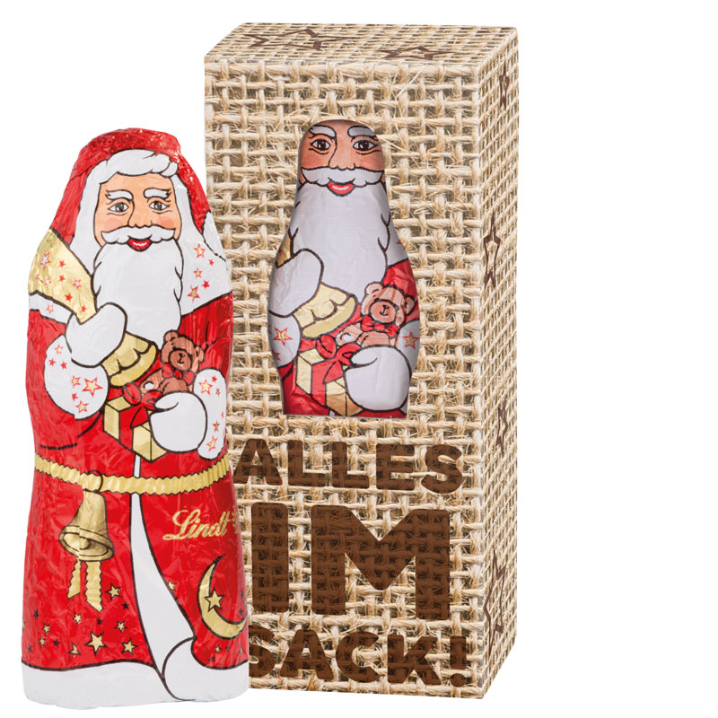 Lindt Weihnachtsmann 10g in der Werbebox