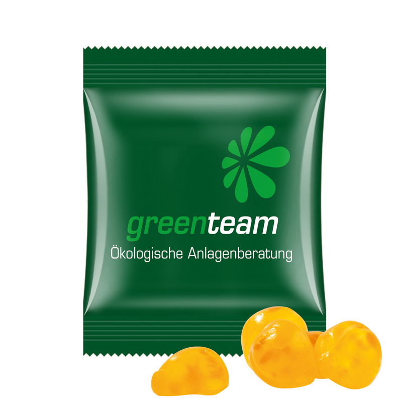 Minitüte 15 g, kompostierbare Folie weiß, Trolli Vitamin Fruchtgummi