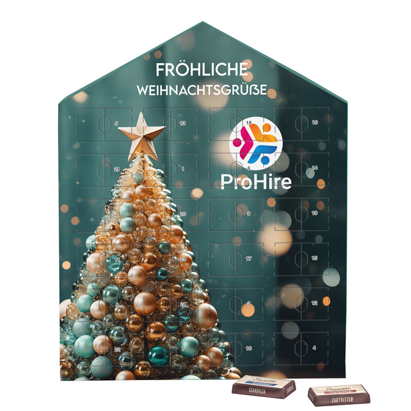 Täfelchen Adventskalender Haus, Sarotti Schokoladen-Täfelchen